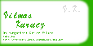 vilmos kurucz business card